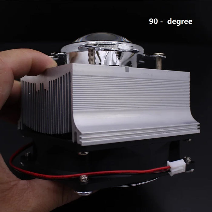 Ventola di raffreddamento del dissipatore di calore in alluminio LED da 100 W + obiettivo da 60 gradi 90 gradi 120 gradi 44 mm + staffa riflettente