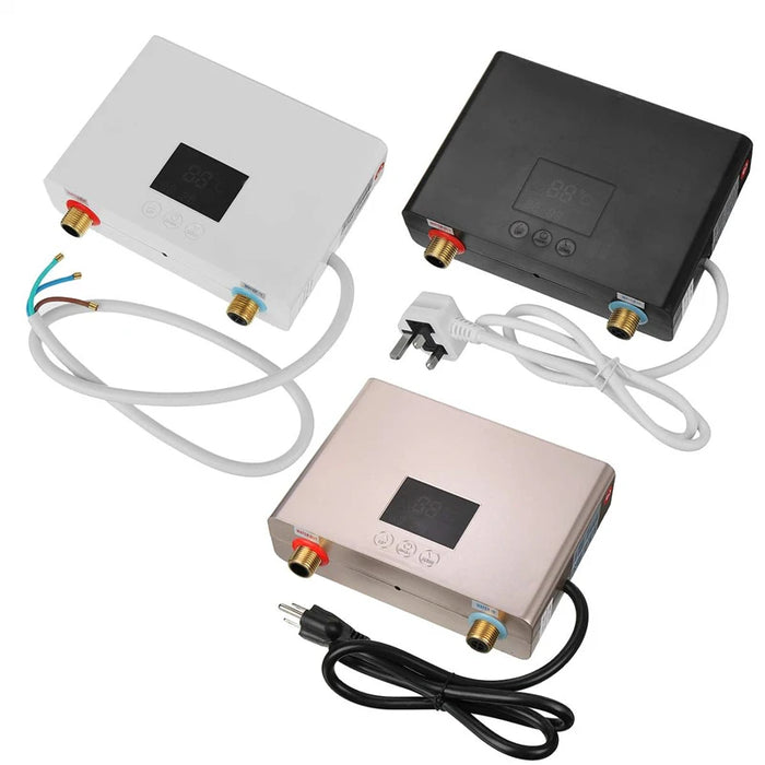 Scaldabagno istantaneo da cucina 5500W Mini scaldabagno elettrico senza serbatoio montato a parete con Display a LED telecomando per bagno