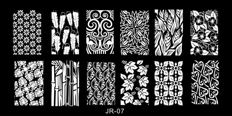 1Pc Nail Art Stamp Plate linea geometrica stampa fai da te piastra immagine 6*12CM piastra per timbratura unghie Stencil in lamiera di acciaio inossidabile JR-030