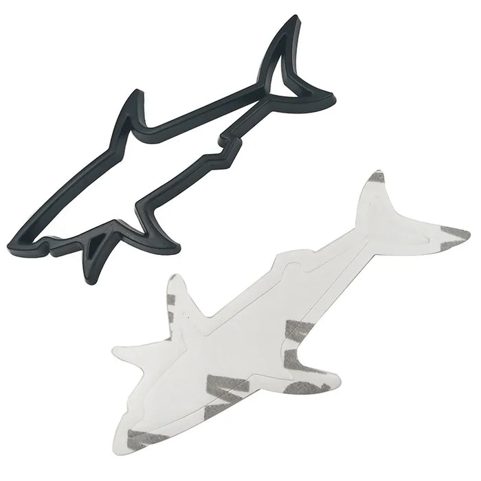 Adesivo per auto in metallo 3D Hollow Fish Shark Emblema Badge Decalcomanie Automobili Accessori per tappi carburante per computer moto