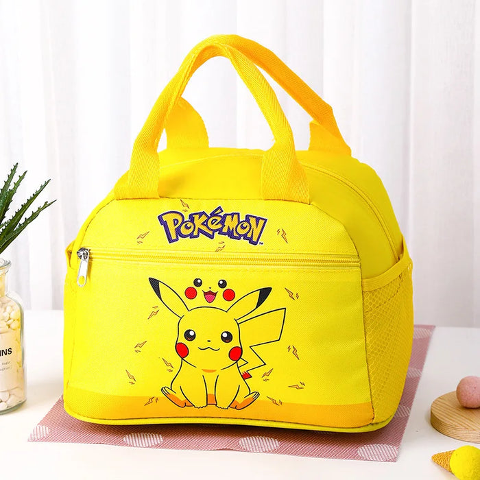 Borsa per il pranzo isolata Pikachu, borsa per il pranzo portatile, borsa termica pieghevole, perfetta per picnic scolastico in ufficio