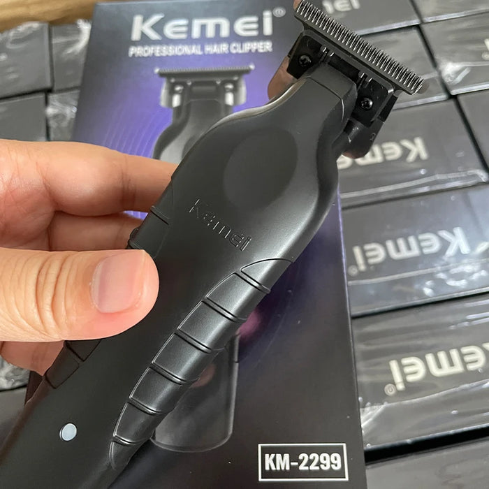 Kemei 2299 Barber Cordless Hair Trimmer 0mm Zero Gapped Carving Clipper Detailer macchina da taglio elettrica professionale