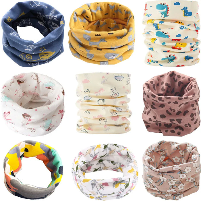 2024 Nuova Primavera Autunno Bambini Sciarpa Moda Bambini Bambino Sciarpa di cotone Ragazzi Ragazze O Ring Sciarpa Bambini Collare Bambino Sciarpa al collo