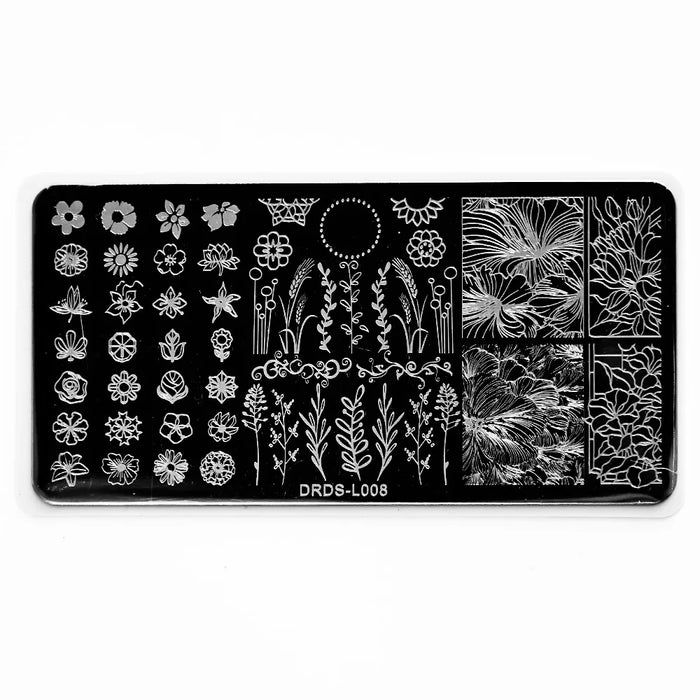 1Pc Nail Art Stamp Plate linea geometrica stampa fai da te piastra immagine 6*12CM piastra per timbratura unghie Stencil in lamiera di acciaio inossidabile JR-030