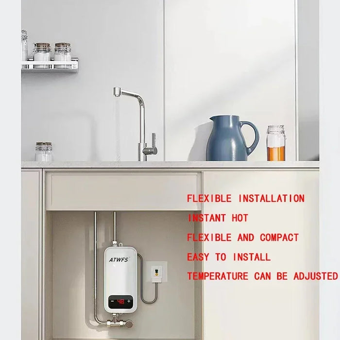 ATWFS Scaldabagno istantaneo 220V 4600W Riscaldatori elettrici portatili per bagno Doccia acqua calda e riscaldamento cucina domestica