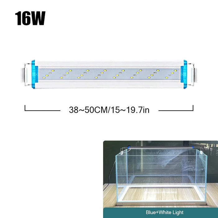 18-75 CM Super Sottile LED Acquario Illuminazione Pianta Acquatica Luce Estensibile Impermeabile Clip sulla Lampada Per Acquario 90-260 V