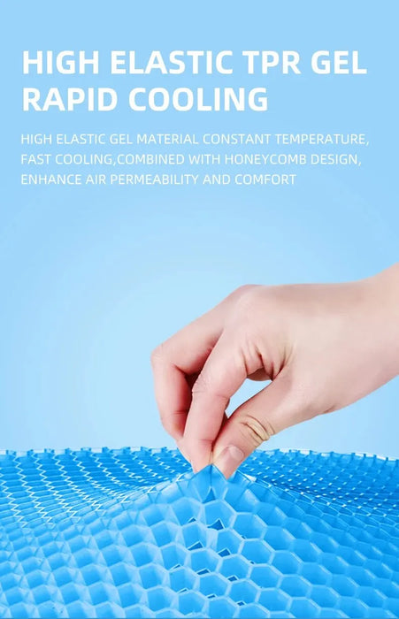 Cuscino del sedile in Gel Design estivo a nido d'ape traspirante per alleviare la pressione dolore al coccige posteriore-sedia a rotelle per ufficio a casa auto