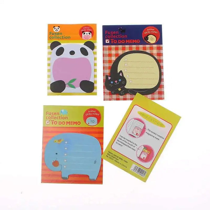 1 pz adesivo carino animale kawaii note adesive blocco note memo pad ufficio scuola forniture di cancelleria panda gatto lepre segnalibro post