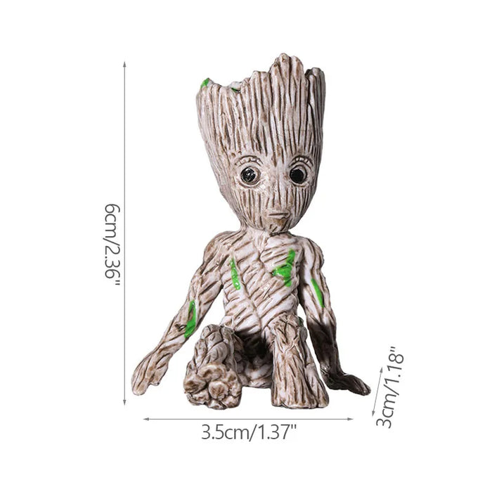 Decorazione della casa Artigianato Modello in miniatura Ufficio Desktop Display Cartoon Groot Figurine Artigianato Decor Albero Uomo Ornamento 5CM