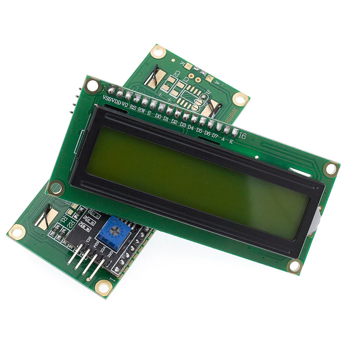 Modulo display LCD1602 I2C Schermo blu verde 5V PCF8574 Adattatore IIC Llate per Arduino