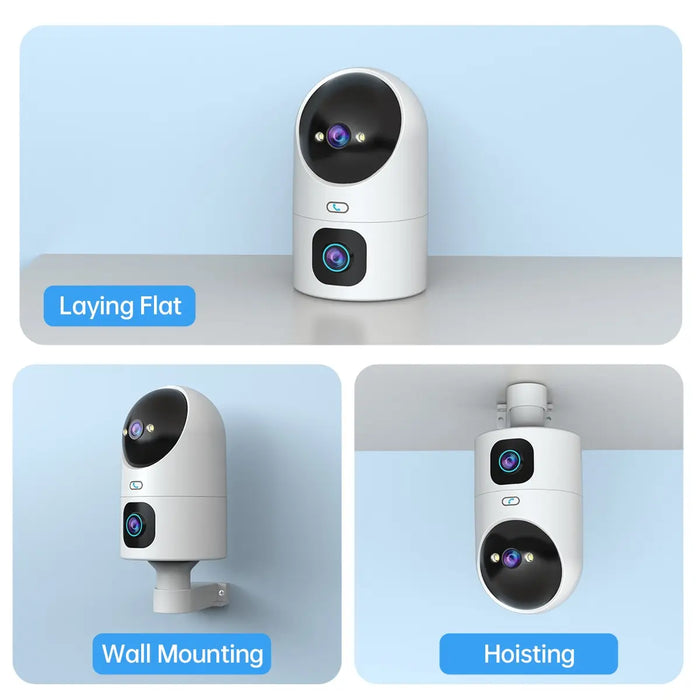 JOOAN 4K PTZ IP Camera 10X Zoom Dual Lens Auto Tracking WiFi CCTV Camera Color Night Home Baby Monitor videosorveglianza