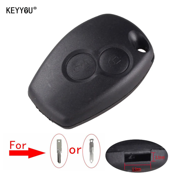 KEYYOU Per Renault Megane Modus Espace Laguna Duster Logan DACIA Sandero Fluence Clio Kangoo 2 Pulsante Chiave A Distanza Borsette Caso