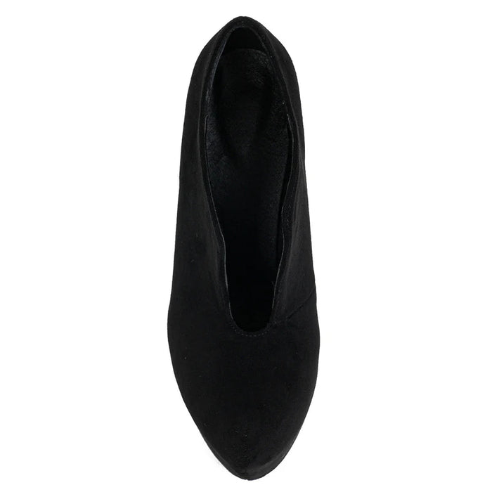 Liyke Big Size 44 45 donne tacchi alti estremamente sottili spogliarellista scarpe da Pole Dance Solid Black punta tonda Slip On Sexy Platform Pumps