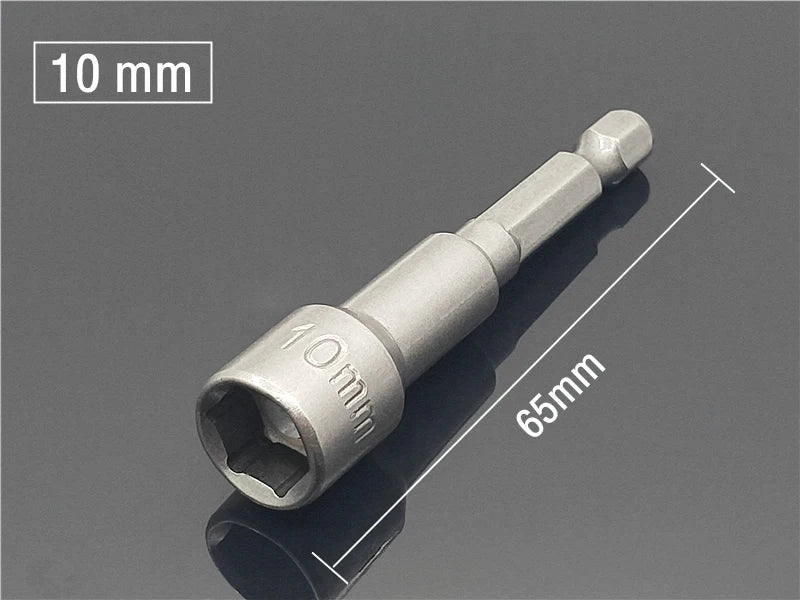 1PC Ugelli a manicotto con esagono incassato Forte set di driver per dadi magnetici Adattatore per punta da trapano Manicotto approvato dal vento Elettrico 6 8 10 13 17 19MM