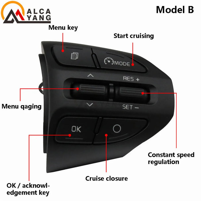 Pulsante al volante per KIA K2 RIO 2017 2018 2019 2020 2021 RIO X LINE Pulsanti Bluetooth Phone Cruise Control Volume.
