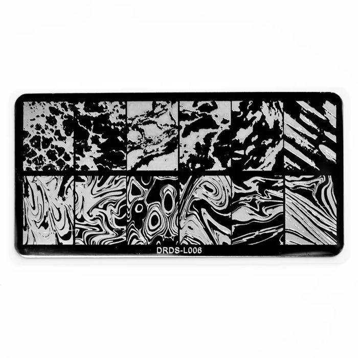 1Pc Nail Art Stamp Plate linea geometrica stampa fai da te piastra immagine 6*12CM piastra per timbratura unghie Stencil in lamiera di acciaio inossidabile JR-030