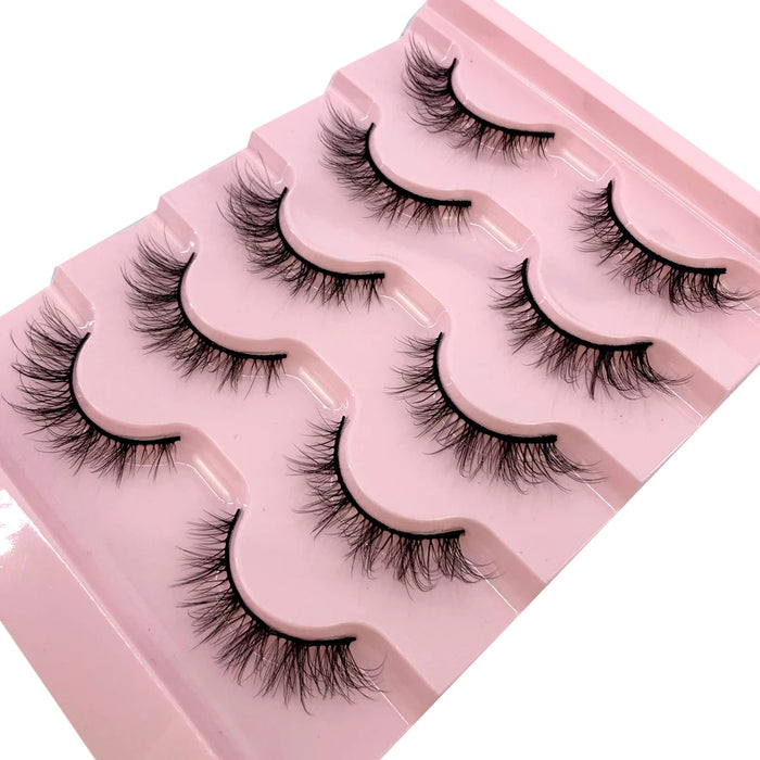 2023 Nuovo 5 paia ciglia finte naturali ciglia finte trucco lungo ciglia di visone 3d estensione ciglia ciglia di visone ciglia corte