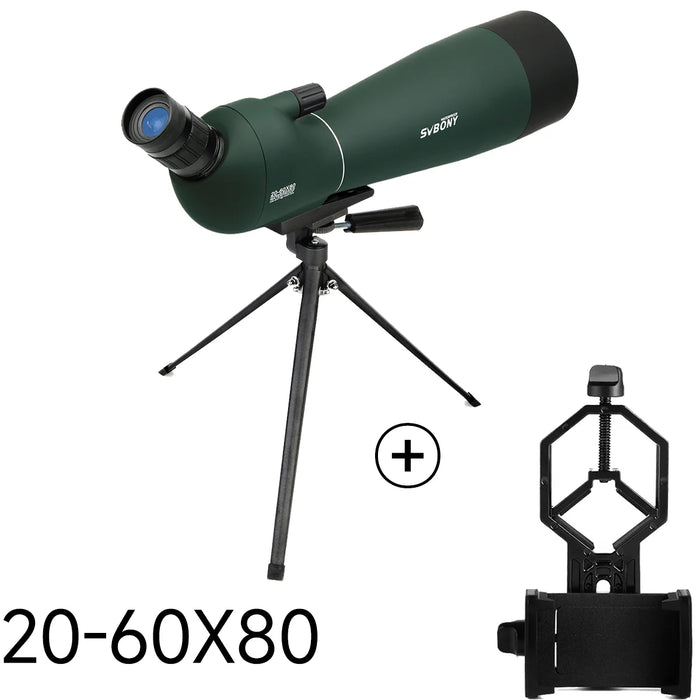 Svbony SV28 Cannocchiale 50/60/70/80mm Zoom potente con treppiede impermeabile, attrezzatura da campeggio, tiro al bersaglio, osservazione degli uccelli