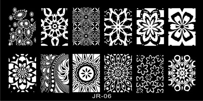 1Pc Nail Art Stamp Plate linea geometrica stampa fai da te piastra immagine 6*12CM piastra per timbratura unghie Stencil in lamiera di acciaio inossidabile JR-030