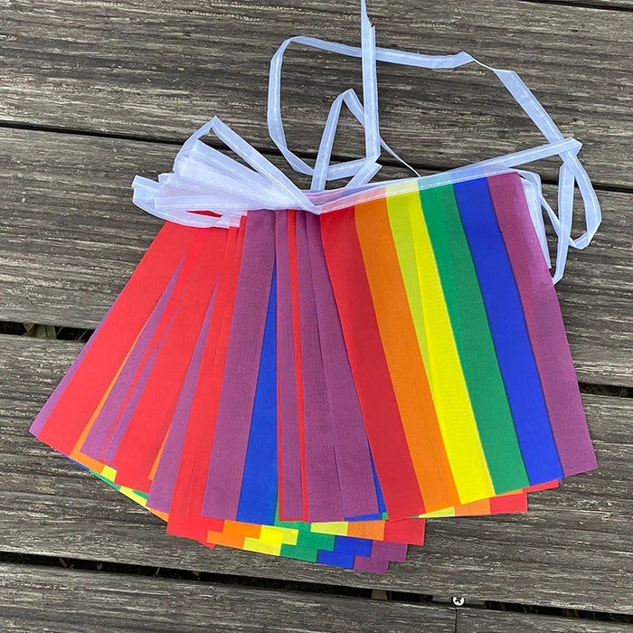 Xvggdg Rainbow string Flags 20 pz/set Rainbow Peace Flags Banner LGBT Pride lesbiche Gay Parades string
