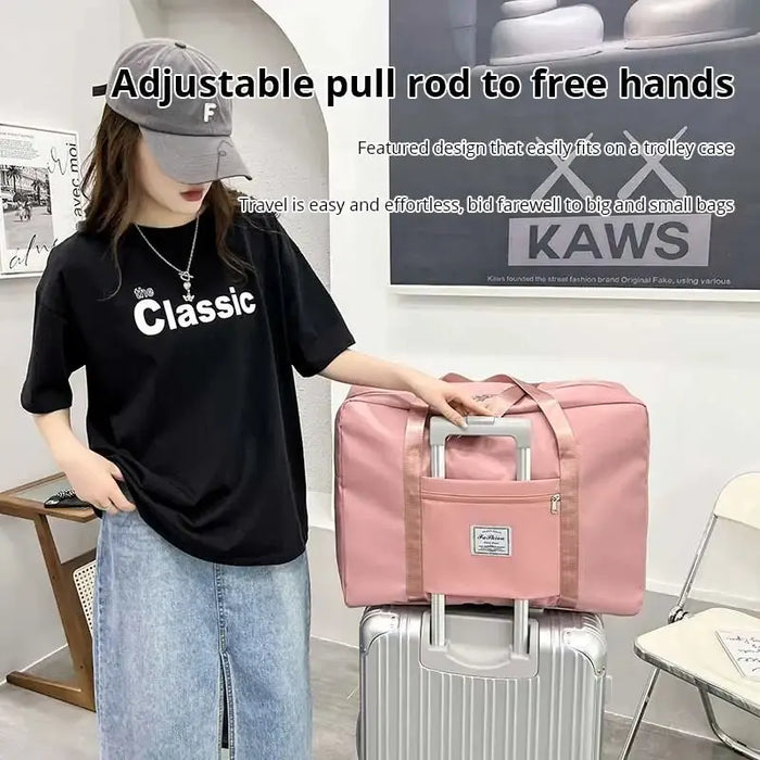 1pc rosa/blu/grigio borsa da viaggio di grande capacità borsa sportiva portatile con cerniera borsa da palestra Versatile piccola, media e grande