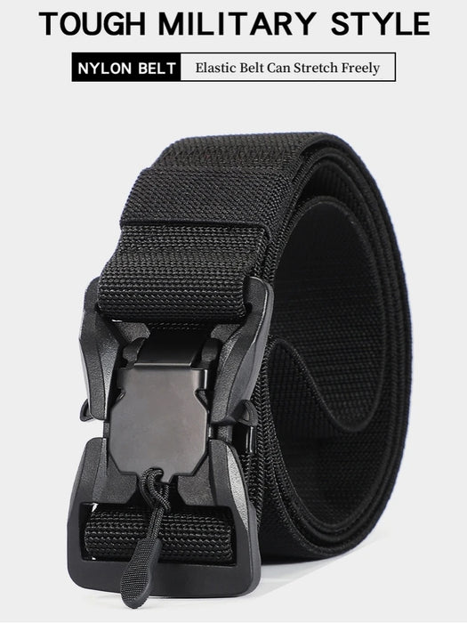 Cintura tattica fibbia magnetica cintura elastica a sgancio rapido cintura da allenamento per utensili in Nylon Casual cintura per pantaloni da uomo