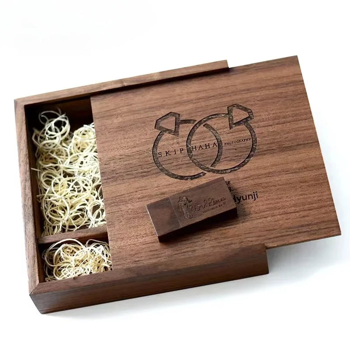 Album in legno stile USB 3.0 ad alta velocità 4 GB 8 GB 16 GB Regalo di moda 32 GB 64 GB USB + SCATOLA Fotografia di matrimonio LOGO personalizzato gratuito