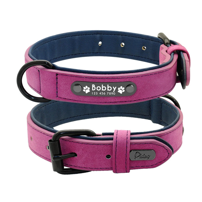 Collari per cani Collare per cani in pelle personalizzato personalizzato Nome Tag identificativi per cani di piccola taglia media grande Pitbull Bulldog Beagle Correa Perro