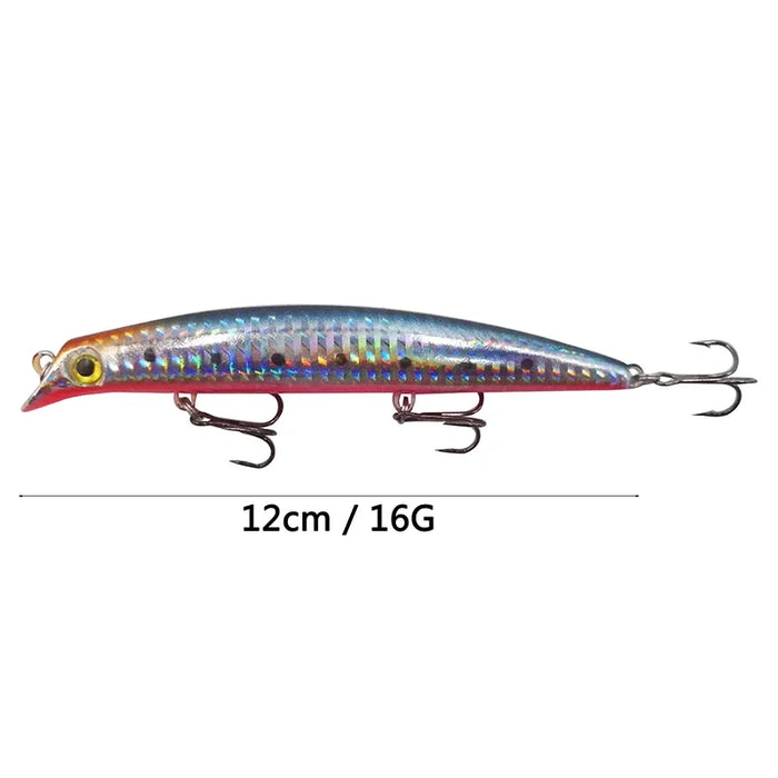 OUTKIT Richiamo di Pesca 1PC Laser Minnow 16g 12cm Wobbling Minnow Richiamo Galleggiante Esca Dura Pesca Wobblers Crankbait Artifici