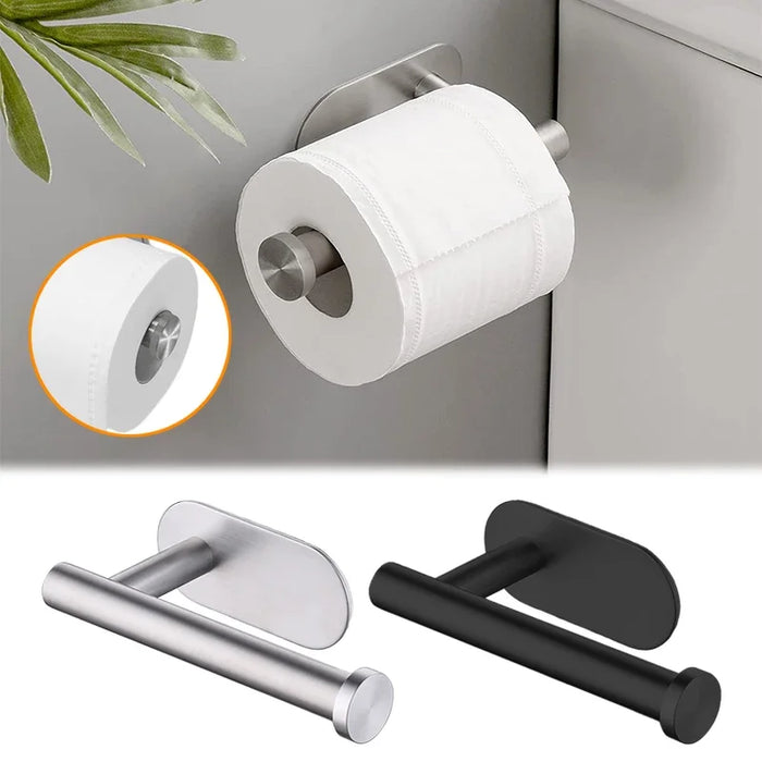 Nessun supporto di carta igienica di perforazione SUS304 Dispenser di rotoli di asciugamani in tessuto autoadesivo per montaggio a parete in acciaio inossidabile per la cucina del bagno