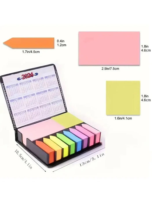 1 Set di adesivi colorati per l'organizzazione di adesivi multicolori Set di scatole di imballaggio in pelle calendario 2024 e altro
