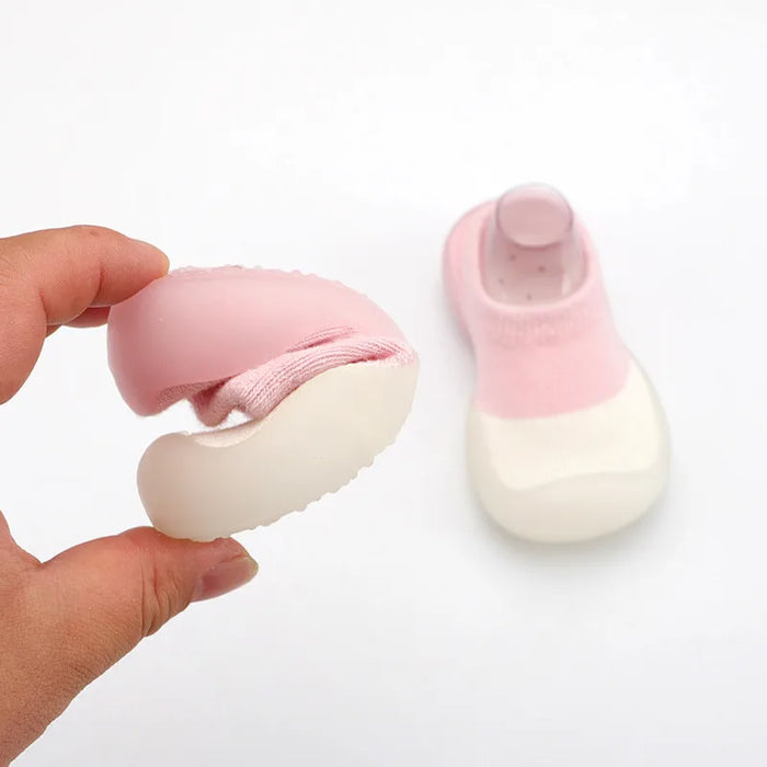 Baby First Shoes Toddler Walker Infant Boys Girls Kids Rubber Soft Sole Floor scarpe Casual a piedi nudi stivaletti in maglia antiscivolo