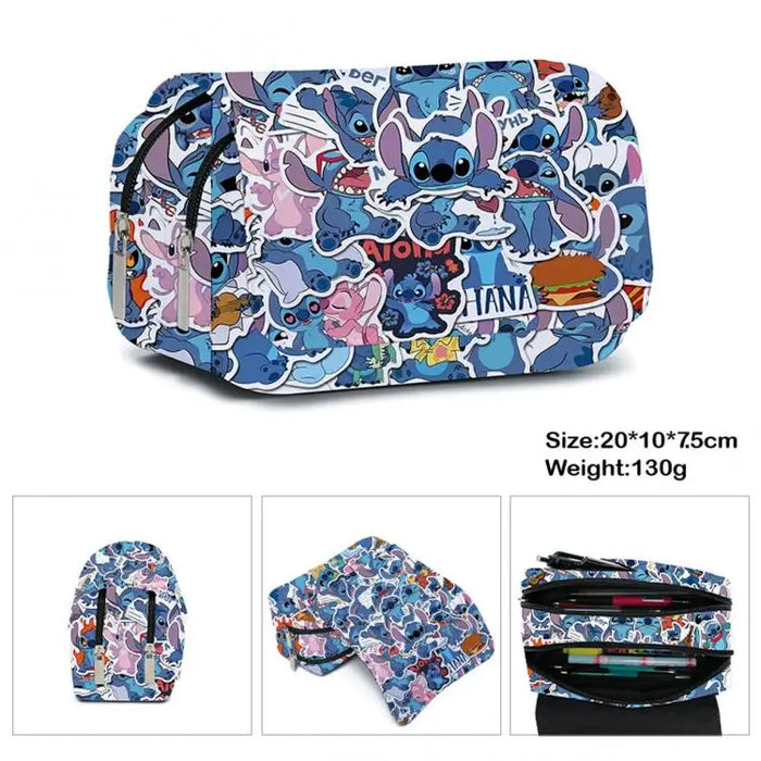 Stitch Pencil Case Storage Bag grande capacità Super Large Cute Gift ragazzi studenti e ragazze cancelleria materiale scolastico cancelleria