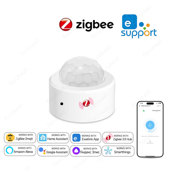 Zigbee 3.0 sensore di movimento umano PIR rilevatore a infrarossi allarme di sicurezza domestica intelligente controllo App Ewelink tramite Zigbee Bridge zigbe2mqtt