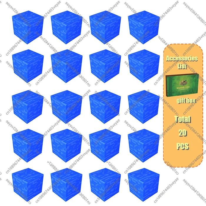 Blocchi magnetici Mine World Set cubo magnetico per ragazzo ragazza bambino età 3+ modello fai da te bambini stelo stelo giocattolo sensoriale regalo