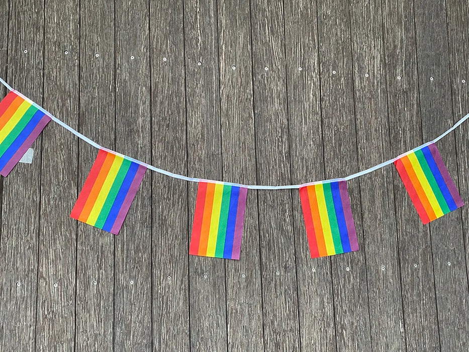Xvggdg Rainbow string Flags 20 pz/set Rainbow Peace Flags Banner LGBT Pride lesbiche Gay Parades string