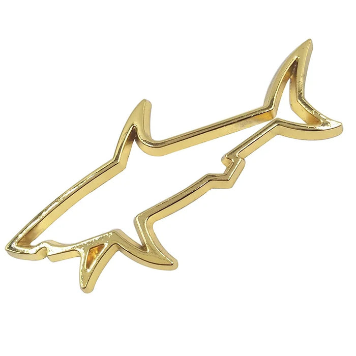 Adesivo per auto in metallo 3D Hollow Fish Shark Emblema Badge Decalcomanie Automobili Accessori per tappi carburante per computer moto