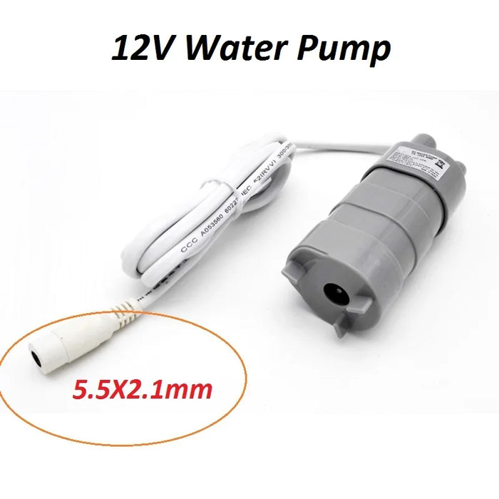 La migliore vendita 12V 24V 600L/H pompa dell'acqua sommergibile Dc ad alta pressione pompa dell'acqua micromotore a tre fili con adattatore