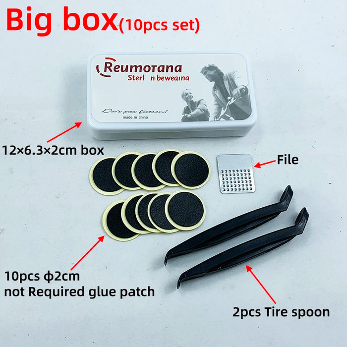 Brand New Bike Bicycle Kit di riparazione pneumatici piatti Set di strumenti Kit Patch in gomma portatile fetale Migliore qualità Ciclismo Spedizione gratuita