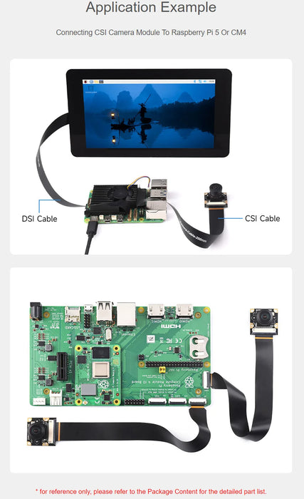 Cavo flessibile DSI CSI FPC per Raspberry Pi 5 22Pin a 15Pin 200 / 300 / 500mm schermi di visualizzazione DSI adatti moduli fotocamera CSI