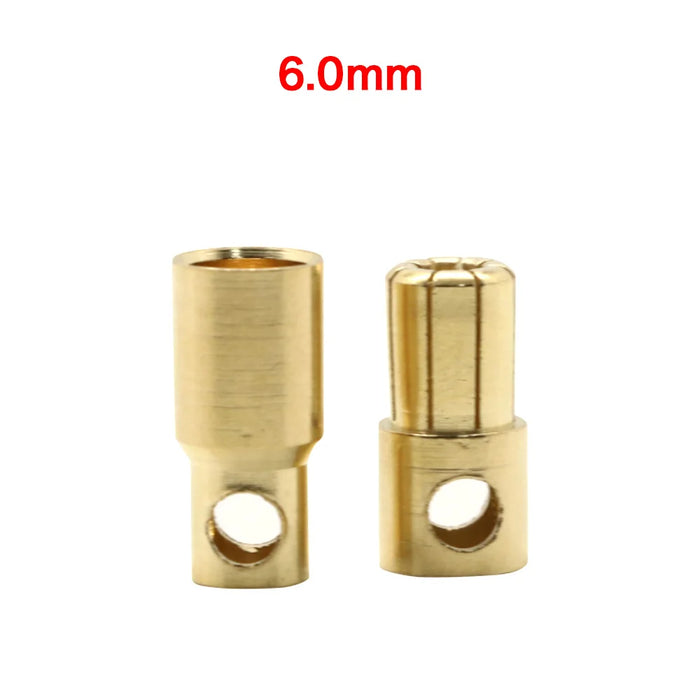 20 pz/lotto 2.0mm 3.0mm 3.5mm 4.0mm 5.5mm 6.0mm 8.0MM spina connettore a Banana proiettile oro per tappi batteria ESC Lipo RC (10 paia)