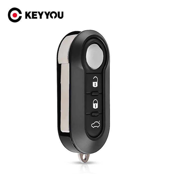 KEYYOU Chiave Caso 3 Bottoni Flip pieghevole Chiave A Distanza Caso Borsette Copertura Per FIAT 500 Panda Punto Bravo Allarme Auto Keyless SIP22 lama