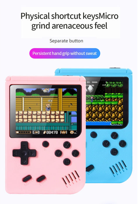 Mini Console portatile per videogiochi portatile retrò 8 Bit 3.0 pollici LCD a colori per bambini lettore di giochi a colori costruito in 500 giochi