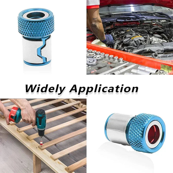 Anello magnetico 1/4 "Punta per cacciavite in metallo Anello magnetico per gambo da 6,35 mm Punta da trapano anticorrosione Magnete Potente strumento ad anello