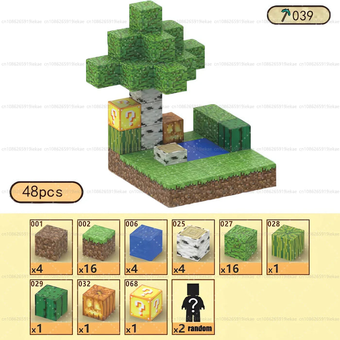 Blocchi magnetici Mine World Set cubo magnetico per ragazzo ragazza bambino età 3+ modello fai da te bambini stelo stelo giocattolo sensoriale regalo