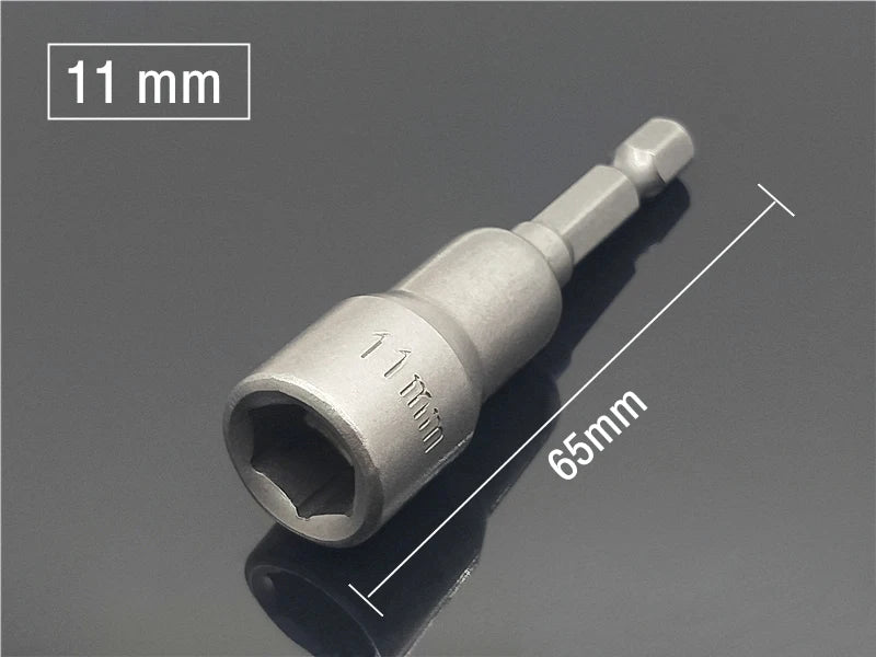 1PC Ugelli a manicotto con esagono incassato Forte set di driver per dadi magnetici Adattatore per punta da trapano Manicotto approvato dal vento Elettrico 6 8 10 13 17 19MM