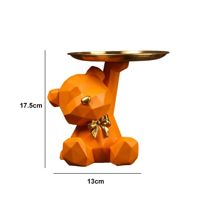 Portachiavi orso geometrico figurina ingresso artigianato resina decorazione scrivania caramelle articoli vari forniture per la casa per soggiorno di casa