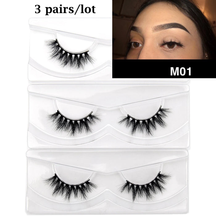 Ciglia Visofree Ciglia di visone 3D Ciglia naturali fatte a mano Ciglia finte lunghe e morbide Ciglia di visone cruelty free ad alto volume D101