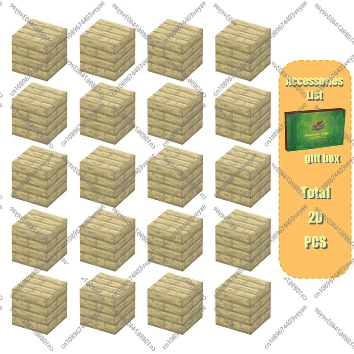 Blocchi magnetici Mine World Set cubo magnetico per ragazzo ragazza bambino età 3+ modello fai da te bambini stelo stelo giocattolo sensoriale regalo