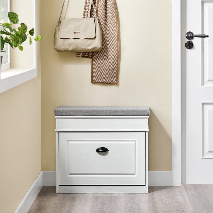 SoBuy FSR82-K Scarpiera Scarpiera con patta Panca per scarpe con cuscino del sedile cassettiera per scarpe Panca BHT circa: 60x51x24 cm